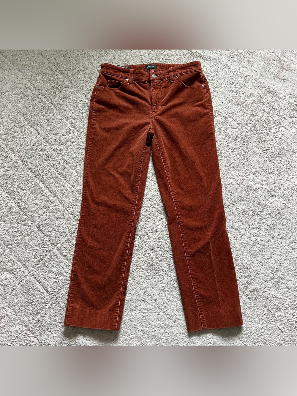 Talbots Corduroy Straight Leg Pants Preppy Cottage Whimsical Minimalist Sz 4P - Picture 3 of 7